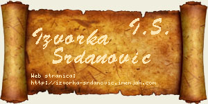 Izvorka Srdanović vizit kartica